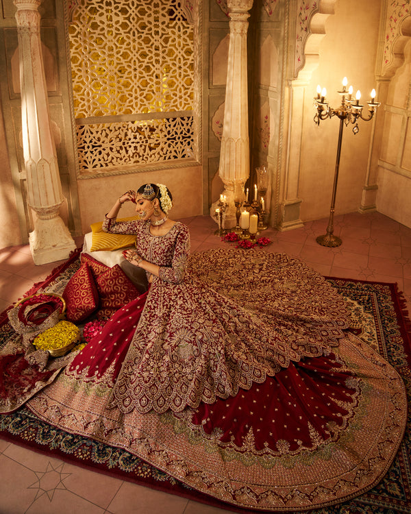 Lehenga - Maroon 3972